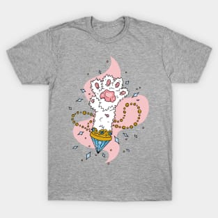 Lucky Paw - Cute Cat Illustration T-Shirt